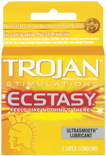 Trojan Ultra Ribbed Ecstasy - 3 Pack Lubes & Essentials Paradise Marketing