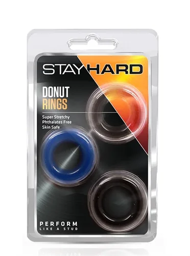 Stay Hard Donut Rings - 3 Pack Cockrings Blush