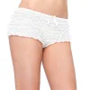 Lace Ruffle Tanga Shorts - One Size - White Panties & Thongs Leg Avenue