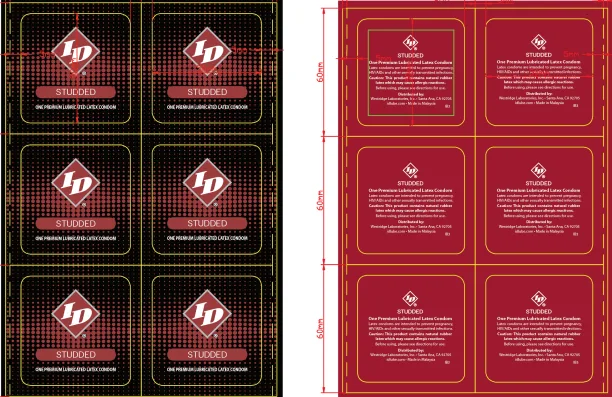 Studded Condom Bag of 144 Pcs Lubes & Essentials I.D. Lubricants