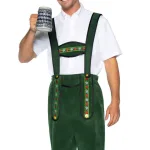 Men's Beerfest Lederhosen Oktoberfest Costume - X-Large - Green Costumes Leg Avenue
