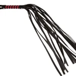Sex and Mischief Stripe Flogger - Red and Black BDSM & Kink Sportsheets