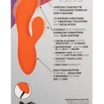Stella Liquid Silicone Dual Teaser - Orange Vibrators CalExotics