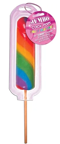 Jumbo Rainbow Cock Pops - Each Edible | X-Rated Candy Hott Products