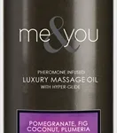 Me and You Massage Oil - Pomegranate Fig Coconut Plumeria - 4.2 Oz. Lubes & Essentials Sensuva