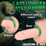 Serpentine Silicone Cock Ring - Green Enhancers XR Brands