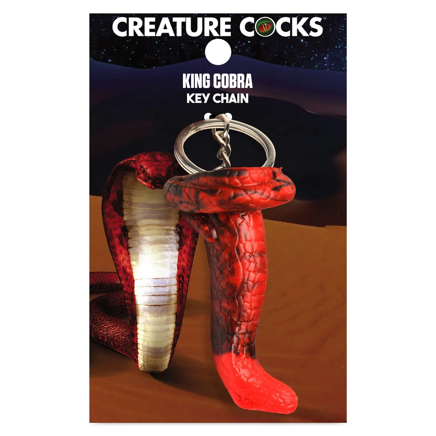 King Cobra Keychain - Red Novelty XR Brands