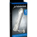 Fantasy X-Tensions Vibrating Super Sleeve - Clear Cockrings | Penis Sleeves Pipedream