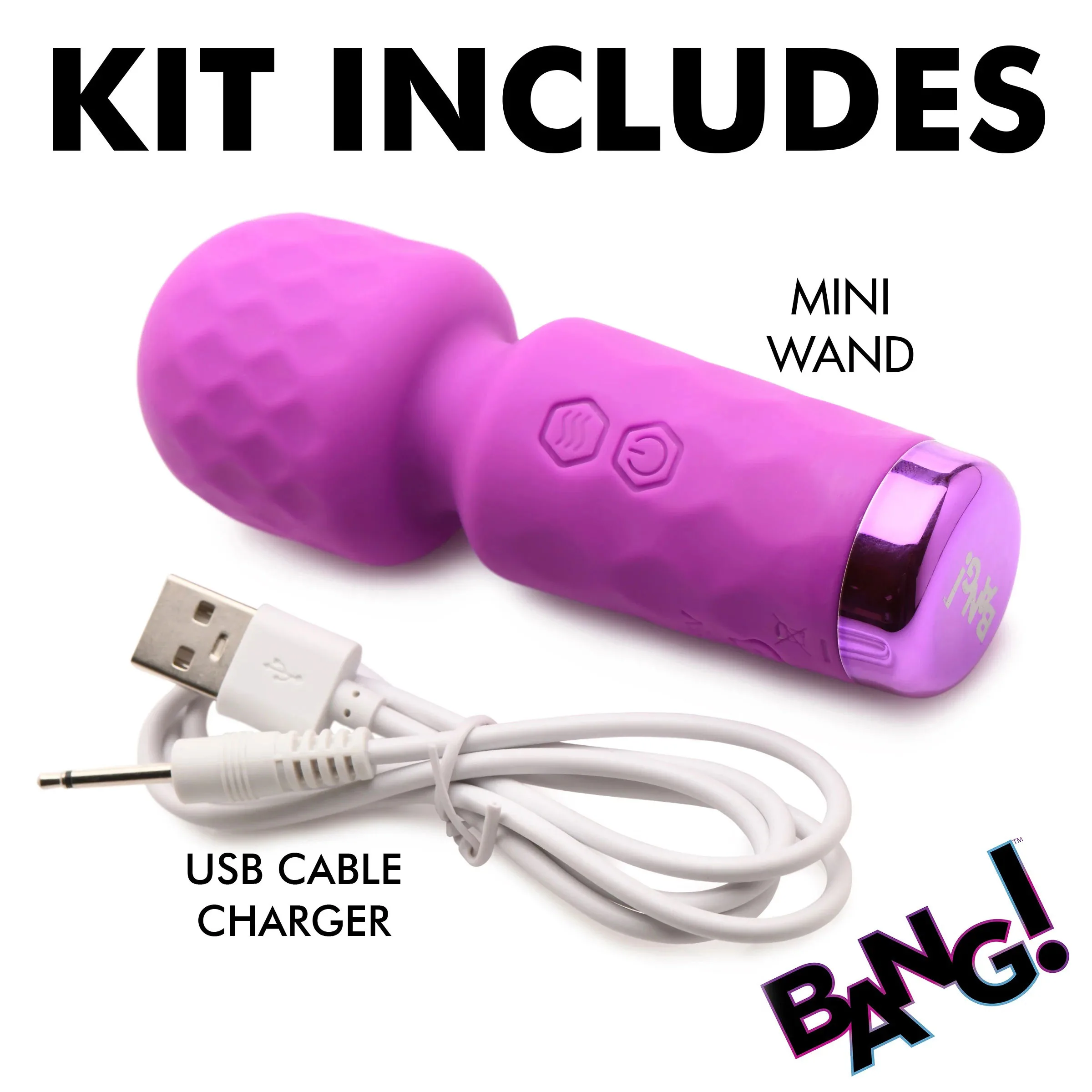 10x Mini Silicone Wand - Purple Vibrators XR Brands