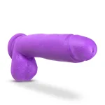 Neo Elite - 10 Inch Silicone Dual Density Cock with Balls - Neon Purple Dildos Blush