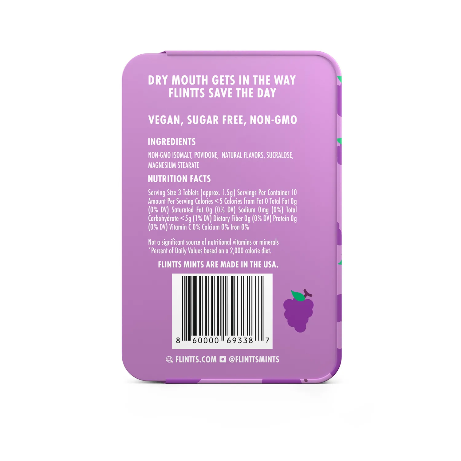 Flintts Mouth Watering Mints Luxury Grape - F-Strength 125 Lubes & Essentials Flintts Mints