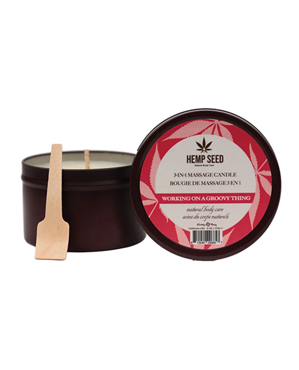 Hemp Seed 3-in-1 Massage Candle - Working on a Groovy Thing 6 Oz Lubes & Essentials Earthly Body