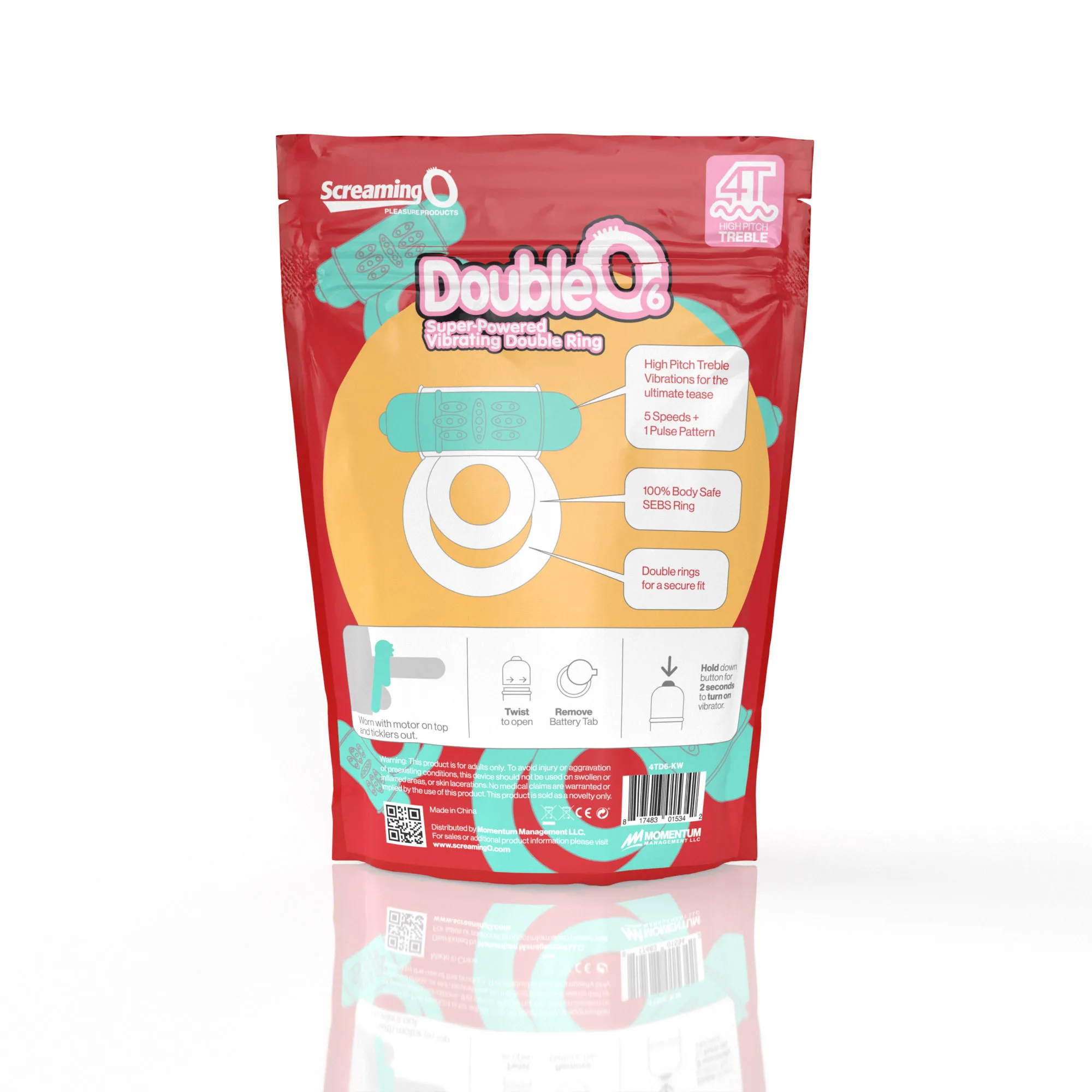 Screaming O 4t - Double O 6 Super Powered Vibrating Double Ring - Kiwi Cockrings | Cockrings W/Clit Stimulators Screami…