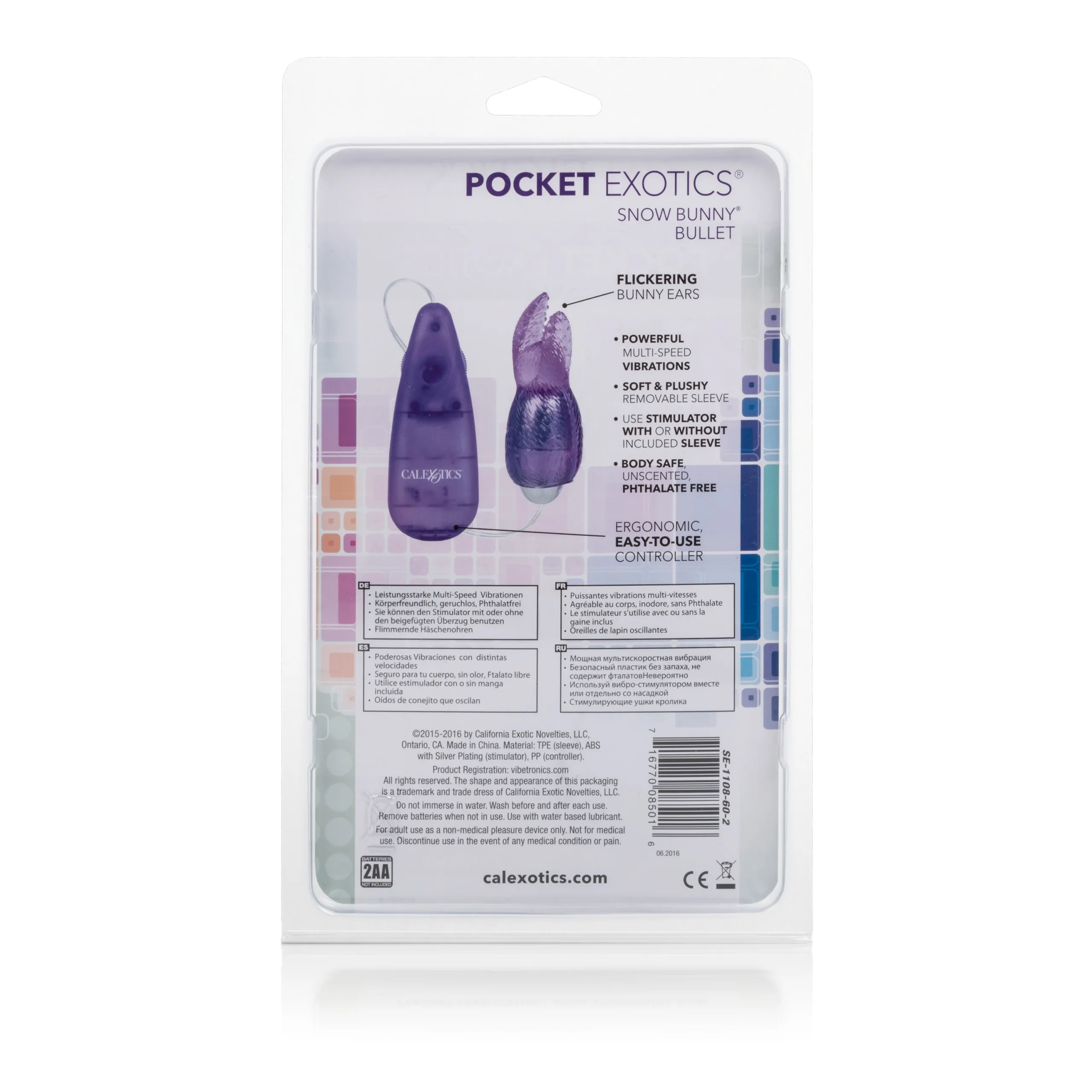 Pocket Exotics Snow Bunny Bullet - Purple Vibrators CalExotics