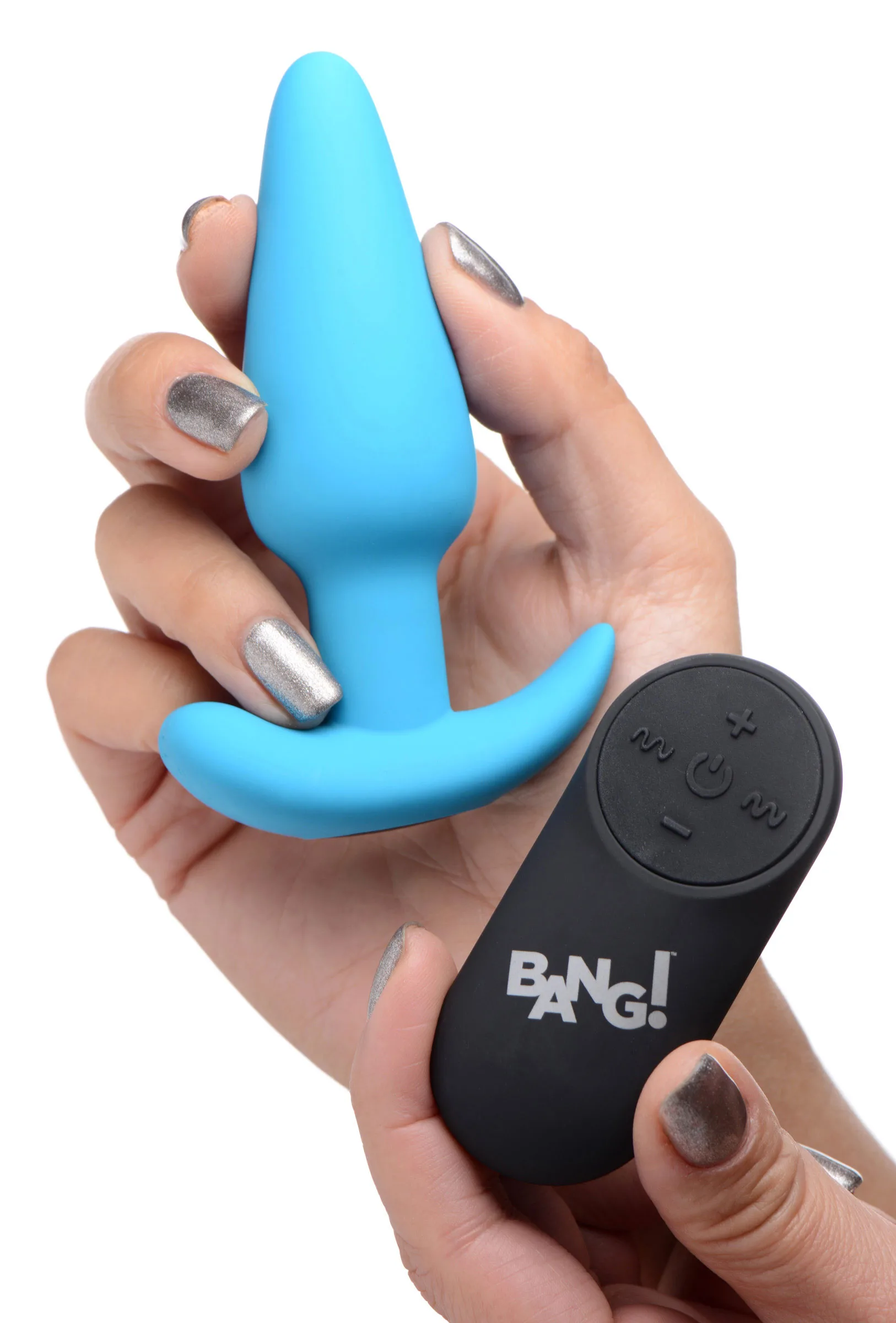 21x Silicone Butt Plug With Remote - Blue Anal Play XR Brands