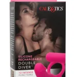 Silicone Rechargeable Double Diver - Pink Vibrators CalExotics