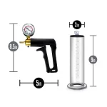 Performance - Vx7 Vacuum Penis Pump With Brass Trigger & Pressure Gauge - Clear Strokers & Pumps Blush