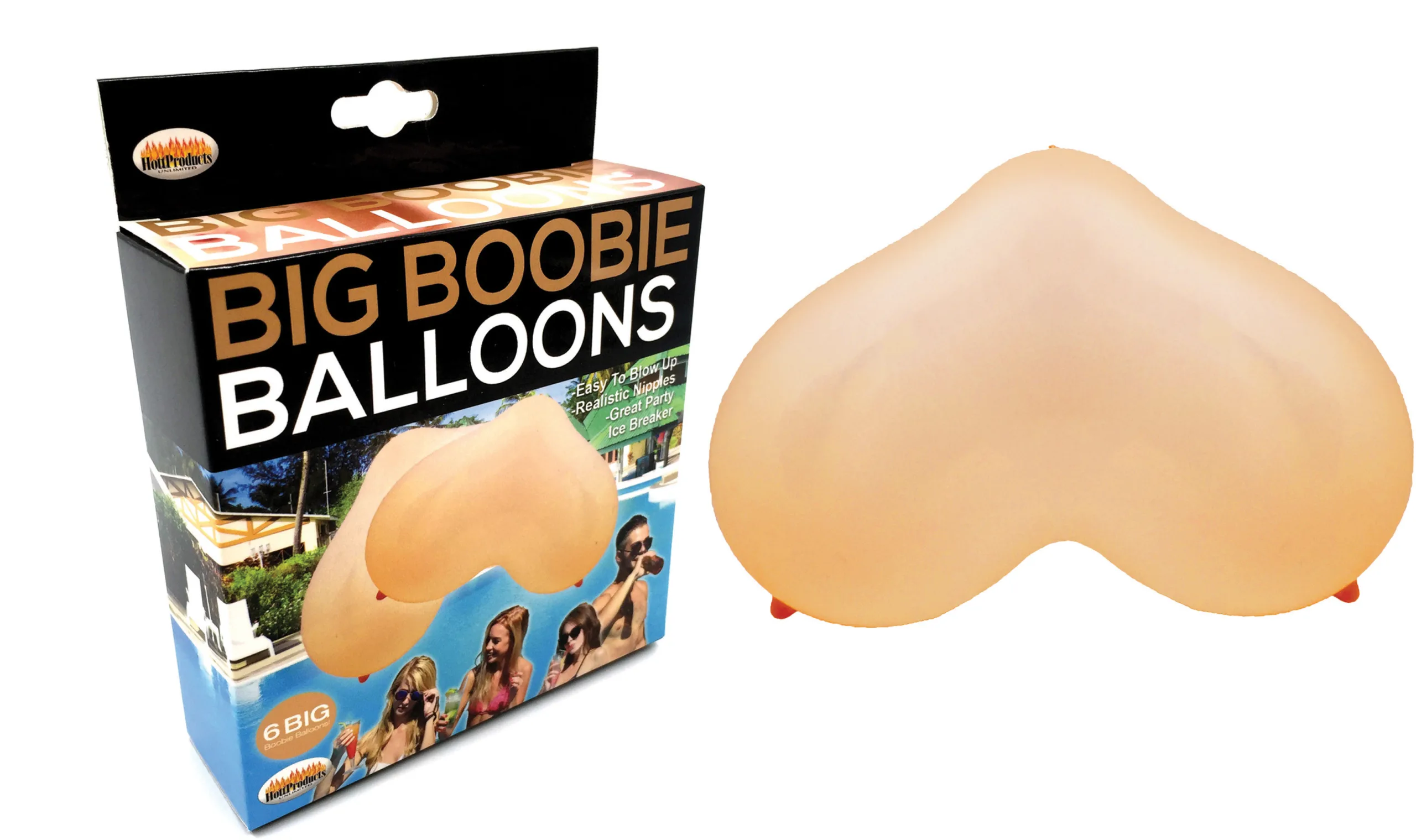 Big Boobie Balloons - 6 Pcs. Novelty Hott Products
