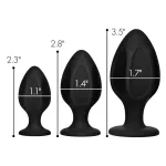 Triple Juicers Silicone Anal Trainer Set - Black Anal Play XR Brands