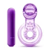 Play With Me - Lick It - Vibrating Double Strap Cockring - Purple Couples & C-Rings Blush