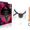 For You Harness Kit With 7 Inch Cock (Beige) Black Harness Dildos Blush