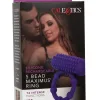 Silicone Rechargeable 5 Bead Maximus Ring - Purple Enhancers CalExotics