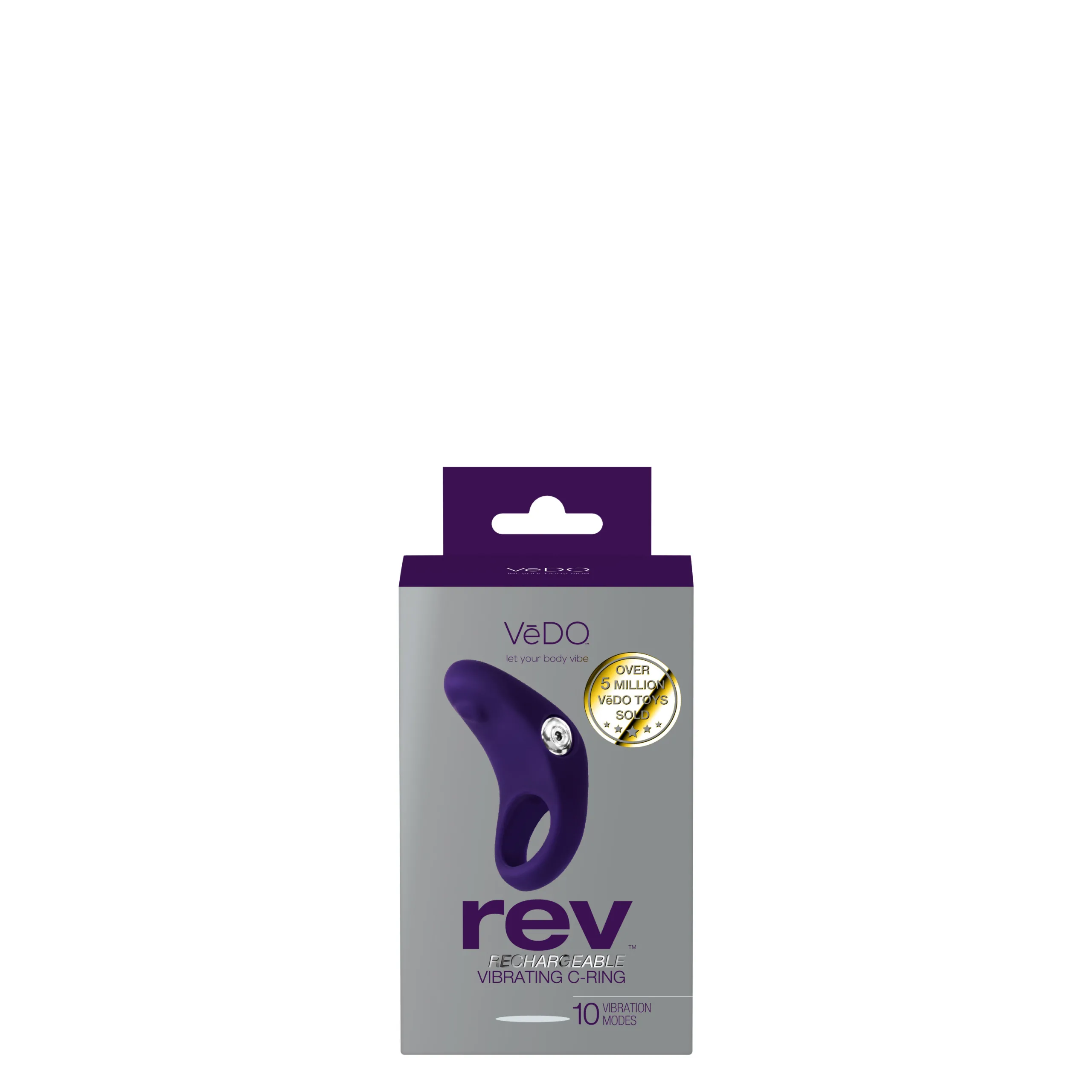 Rev Rechargeable Vibrating C-Ring - Purple Festival & Rave VeDO