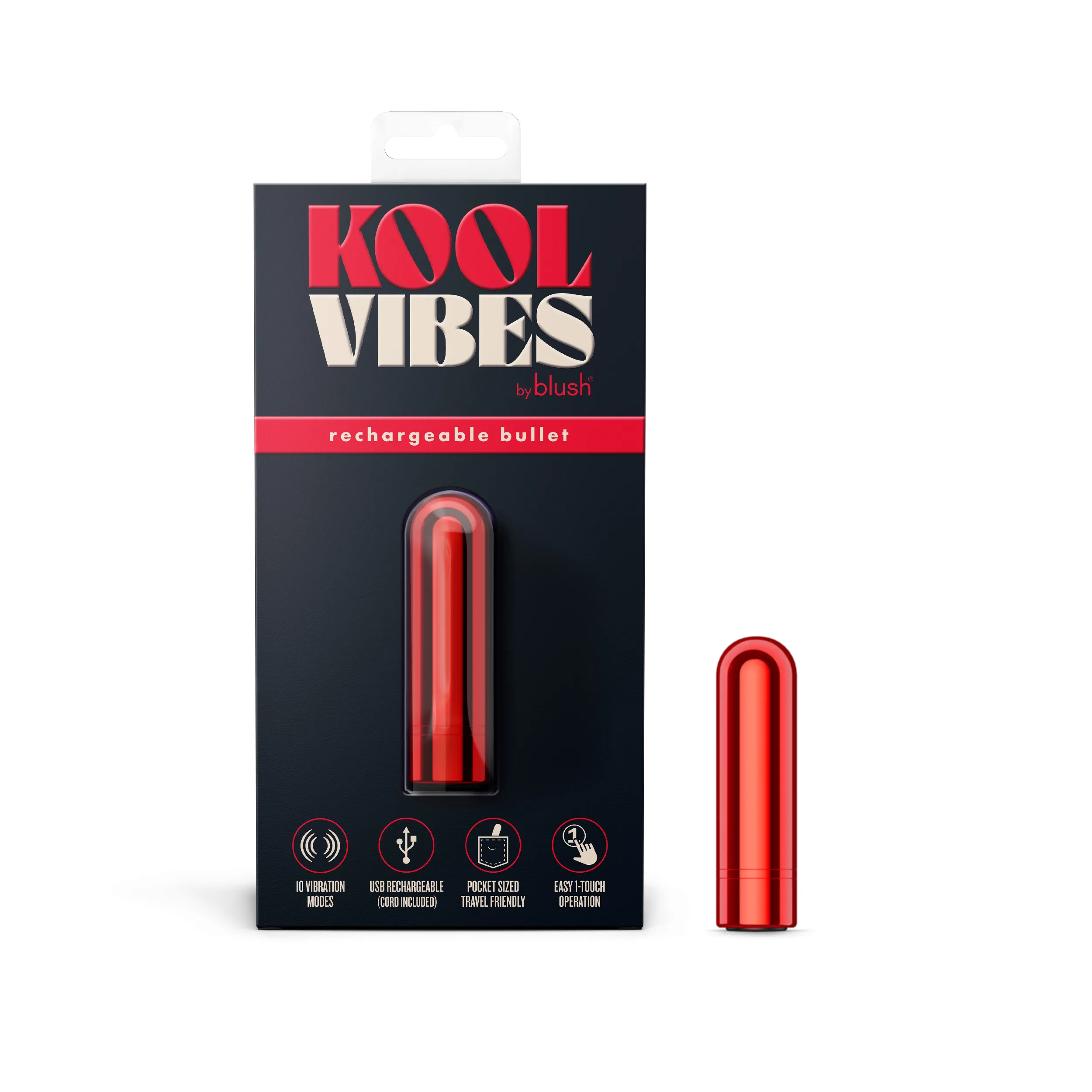 Kool Vibes - Rechargeable Mini Bullet - Cherry Vibrators Blush
