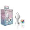 Light Up Silver Metal Plug - Medium Anal Play Viben