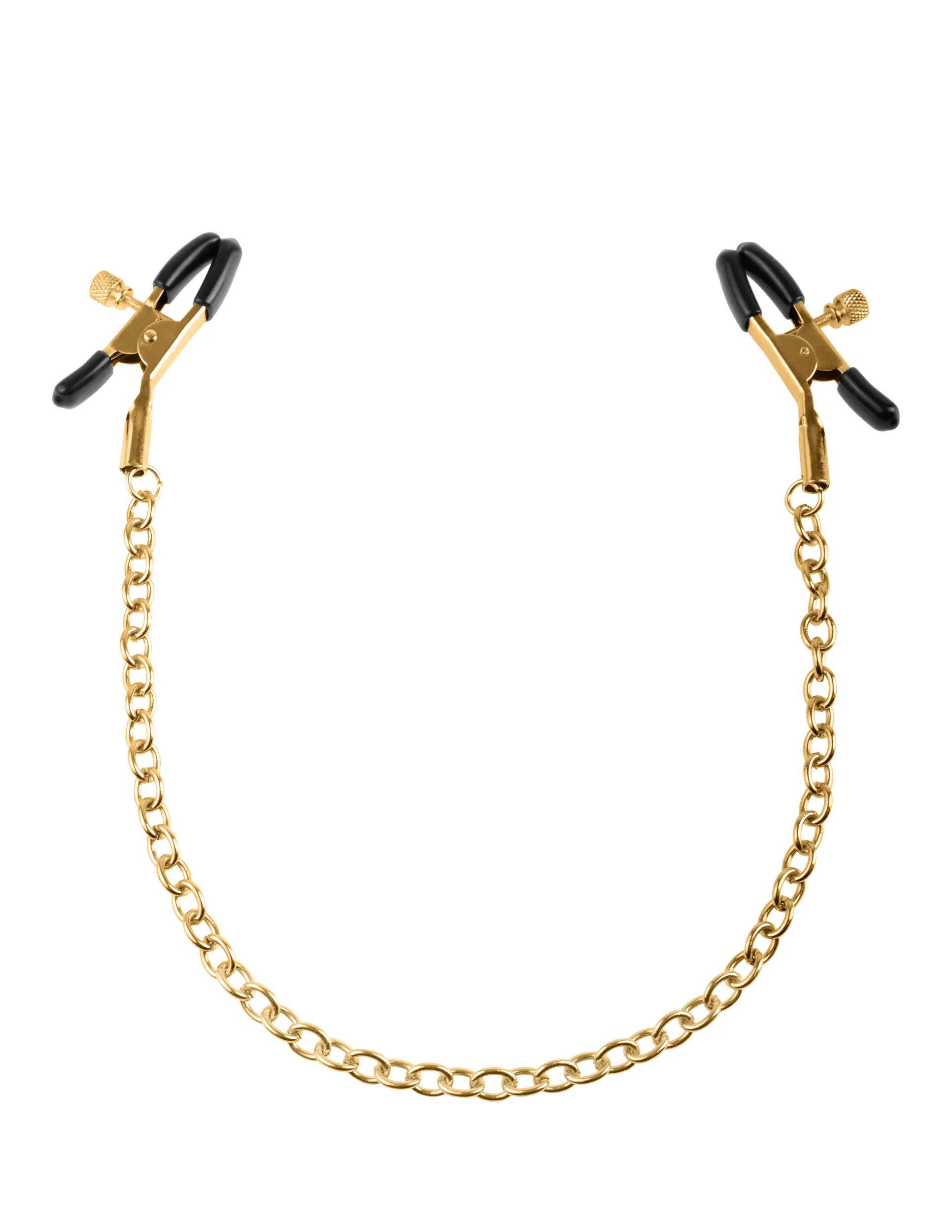 Fetish Fantasy Gold Chain Nipple Clamps - Gold - Image 3