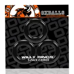 Willy Rings 3-Pack Cockrings - Black Cockrings Oxballs