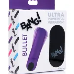 Bang Vibrating Bullet With Remote Control - Purple Vibrators XR Brands