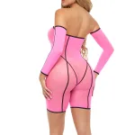 Double Vision Bodysuit Set - Pink Teddies & Bodysuits Pink Lipstick