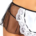 4 Pc Flirty French Maid - One Size - Black/white Panties & Thongs Leg Avenue