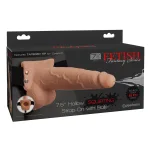 Fetish Fantasy Series 7.5 Inch Hollow Squirting Strap-on With Balls - Flesh Dildos Pipedream