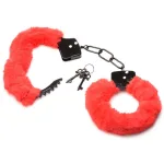 Cuffed in Fur Furry Handcuffs - Red BDSM & Kink XR Brands