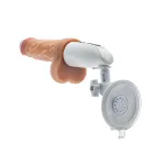 Dr. Skin Silicone - Dr. Hammer - 7 Inch Thrusting Dildo With Handle - Beige Vibrators Blush