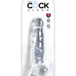 King Cock Clear 8 Inch Cock With Balls Dildos Pipedream