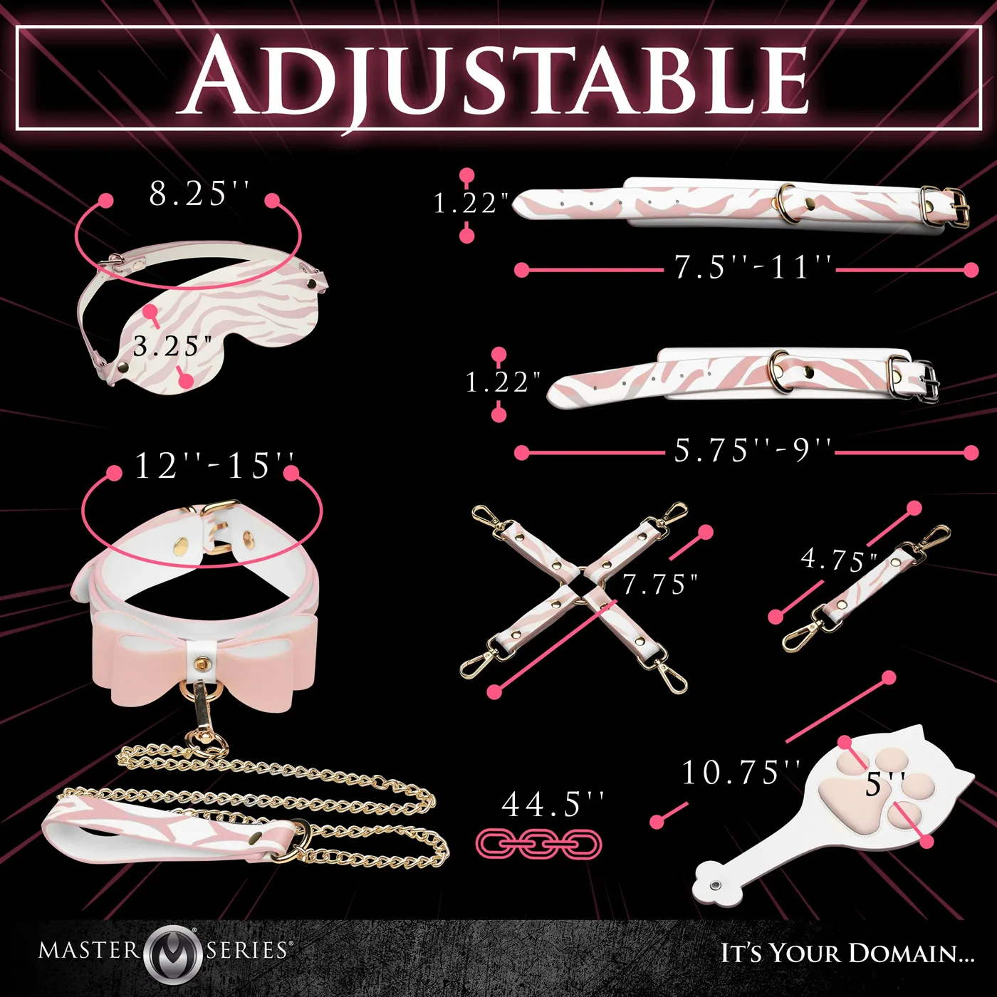 Pink Kitty Bondage Set - White/pink BDSM & Kink XR Brands