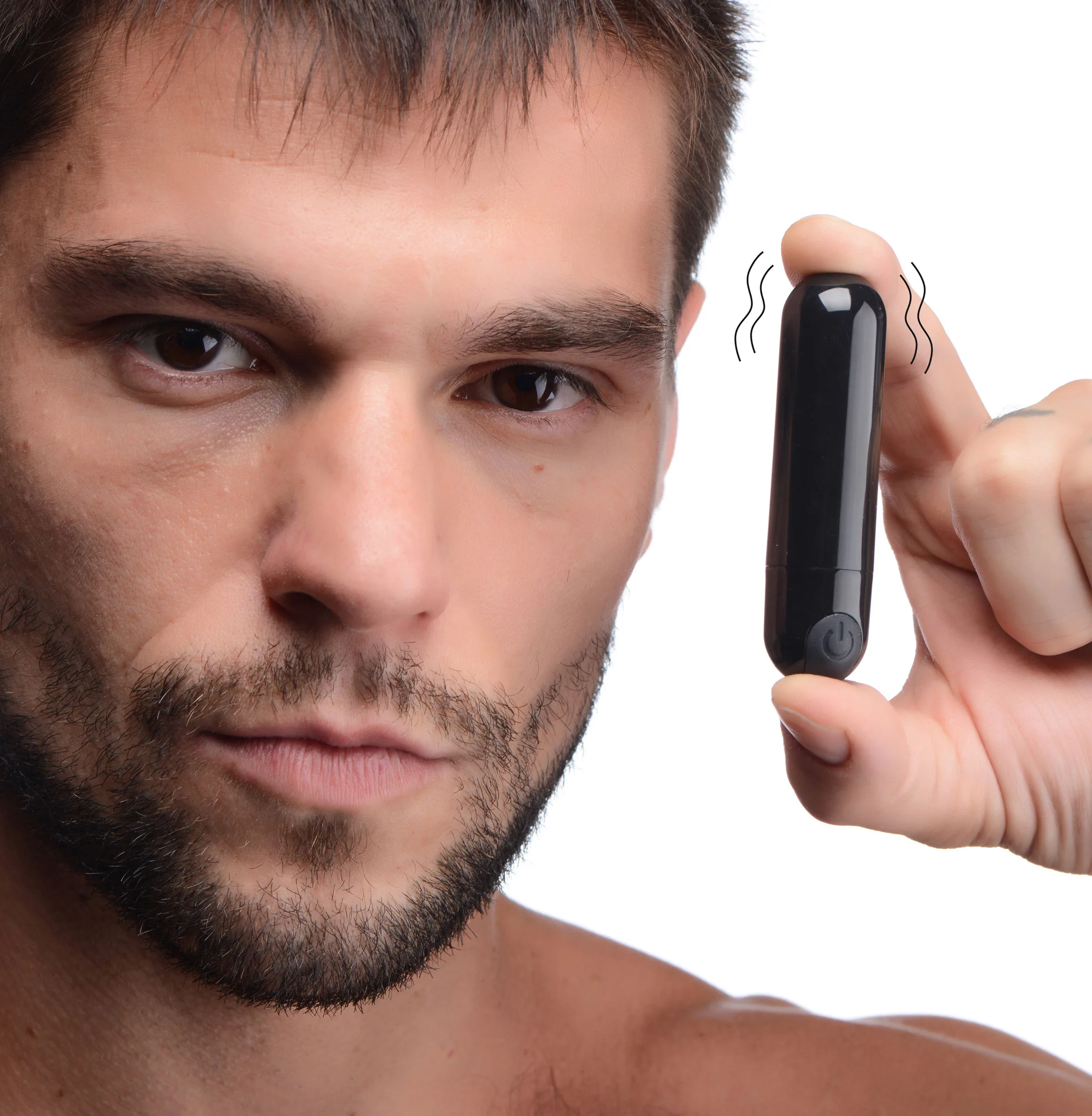 10x Rechargeable Vibrating Metallic Bullet - Black Intimate Care XR Brands