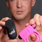Bang - Silicone Cock Ring and Bullet With Remote Control - Pink Vibrators XR Brands