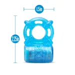 Stay Hard - Rechargeable 5 Function Cock Ring - Blue Vibrators Blush