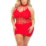 Rich B Phase Dress - Queen Size - Red Robes & Sleepwear Pink Lipstick