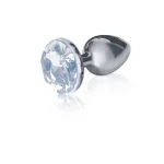 The 9's the Silver Starter Bejeweled Stainless Steel Plug - Diamond Anal Play Icon Brands