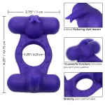 Silicone Rechargeable Triple Orgasm Enhancer - Purple Vibrators CalExotics