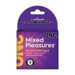One Mixed Pleasures 3 Count Condoms Lubes & Essentials Paradise Marketing