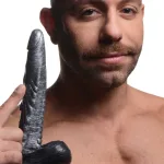 The Gargoyle Rock Hard Silicone Dildo - Silver Dildos XR Brands
