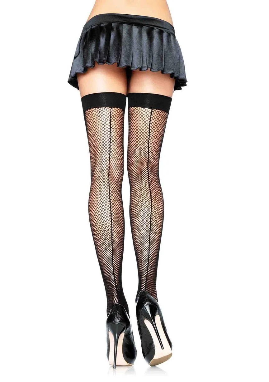 Backseam Thigh Highs - One Size - Black Hosiery & Garters Leg Avenue