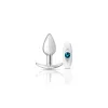 Silver Anchor Buttplug Kit - Clear Iridescent/teal Anal Play Viben