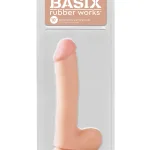 Basix Rubber Works - 10 Inch Dong With Suction Cup - Flesh Dildos Pipedream